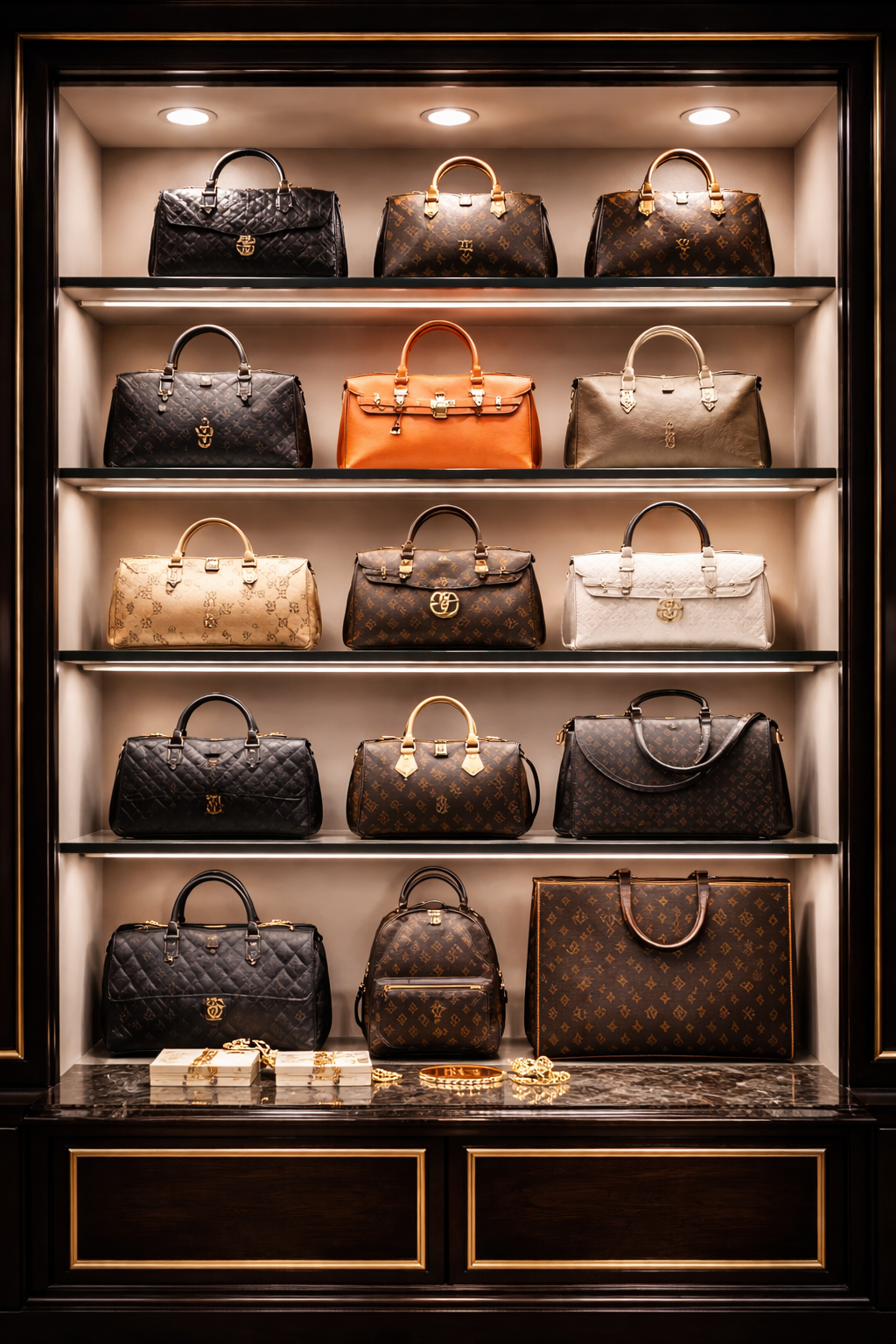 Luxury bag display