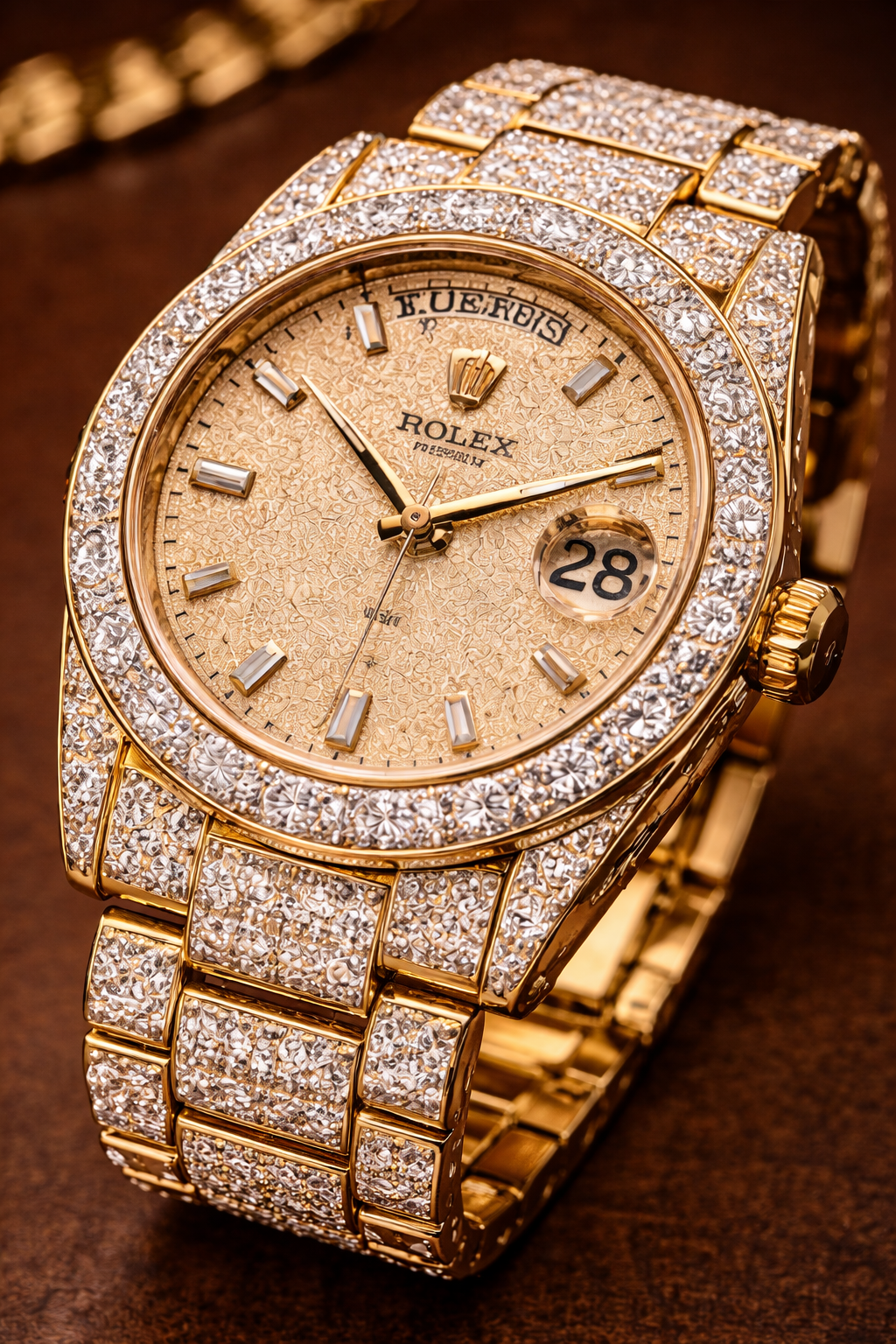 Luxury watch closeup